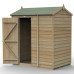 4Life Overlap Pressure Treated 6 x 4 Reverse Apex Shed - No Window