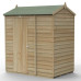 4Life Overlap Pressure Treated 6 x 4 Reverse Apex Shed - No Window