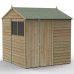 4Life Overlap Pressure Treated 7 x 7 Reverse Apex Double Door Shed