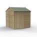 4Life Overlap Pressure Treated 7 x 7 Reverse Apex Double Door Shed - No Window