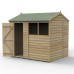 4Life Overlap Pressure Treated 8 x 6 Reverse Apex Shed