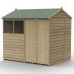 4Life Overlap Pressure Treated 8 x 6 Reverse Apex Double Door Shed