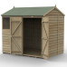 4Life Overlap Pressure Treated 8 x 6 Reverse Apex Double Door Shed