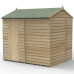 4Life Overlap Pressure Treated 8 x 6 Reverse Apex Shed - No Window