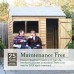 4Life Overlap Pressure Treated 8 x 6 Double Door Pent Shed - No Window