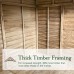 4Life Overlap Pressure Treated 8 x 6 Double Door Pent Shed - No Window