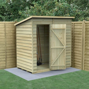 Overlap Pressure Treated 6 x 4 Pent Shed - No Window