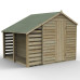 Overlap Pressure Treated 8 x 6 Apex Shed With Lean To - No Window