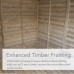 Beckwood Shiplap Pressure Treated 5 x 7 Double Door Reverse Apex Shed (Two Windows)