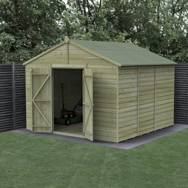 Beckwood Shiplap Pressure Treated 10 x 10 Double Door Apex Shed