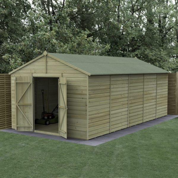 Beckwood Shiplap Pressure Treated 10 x 20 Double Door Apex Shed (No Windows)