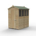 Beckwood Shiplap Pressure Treated 4 x 6 Apex Shed (Four Windows)