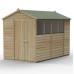 Beckwood Shiplap Pressure Treated 6 x 10 Double Door Apex Shed (Four Windows)
