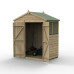 Beckwood Shiplap Pressure Treated 6 x 4 Double Door Apex Shed (Two Windows)