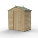 Beckwood Shiplap Pressure Treated 6 x 4 Double Door Apex Shed (No Windows)