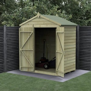 Beckwood Shiplap Pressure Treated 6 x 4 Double Door Apex Shed