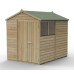 Beckwood Shiplap Pressure Treated 6 x 8 Double Door Apex Shed (Two Windows)
