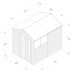 Beckwood Shiplap Pressure Treated 6 x 8 Double Door Apex Shed