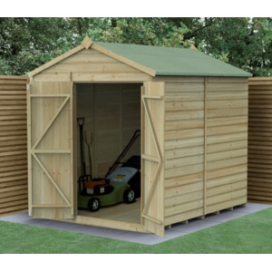 Beckwood Shiplap Pressure Treated 6 x 8 Double Door Apex Shed (No Windows)