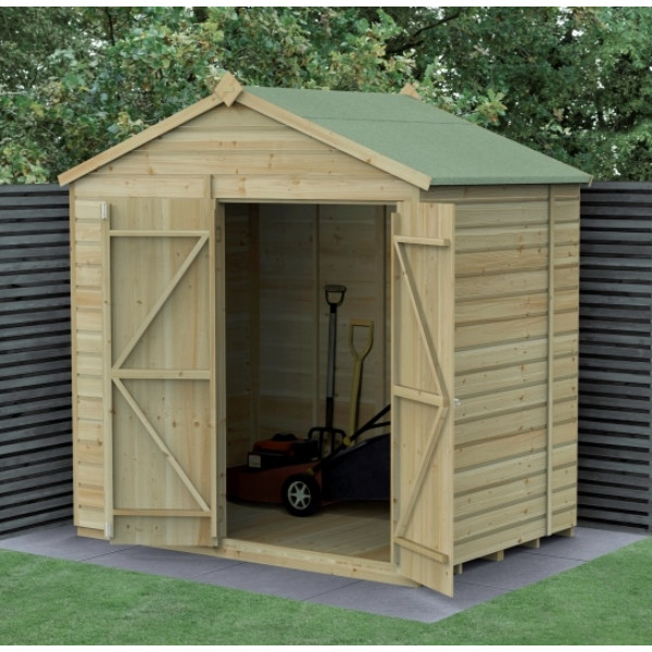 Beckwood Shiplap Pressure Treated 7 x 5 Double Door Apex Shed (No Windows)