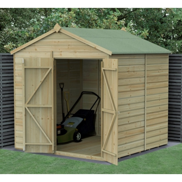 Beckwood Shiplap Pressure Treated 7 x 7 Double Door Apex Shed (No Windows)
