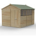 Beckwood Shiplap Pressure Treated 8 x 10 Double Door Apex Shed (Four Windows)