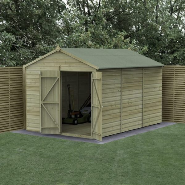 Beckwood Shiplap Pressure Treated 8 x 12 Double Door Apex Shed (No Windows)