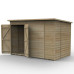 Beckwood Shiplap Pressure Treated 10 x 6 Double Door Pent Shed (No Windows)