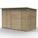 Beckwood Shiplap Pressure Treated 10 x 6 Double Door Pent Shed