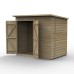 Beckwood Shiplap Pressure Treated 7 x 5 Double Door Pent Shed