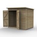 Beckwood Shiplap Pressure Treated 7 x 5 Double Door Pent Shed (No Windows)