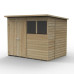 Beckwood Shiplap Pressure Treated 8 x 6 Double Door Pent Shed (Two Windows)