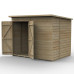 Beckwood Shiplap Pressure Treated 8 x 6 Double Door Pent Shed (No Windows)