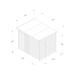 Beckwood Shiplap Pressure Treated 8 x 6 Double Door Pent Shed