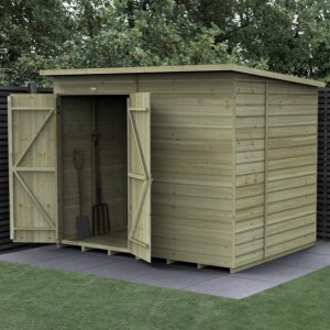 Beckwood Shiplap Pressure Treated 8 x 6 Double Door Pent Shed