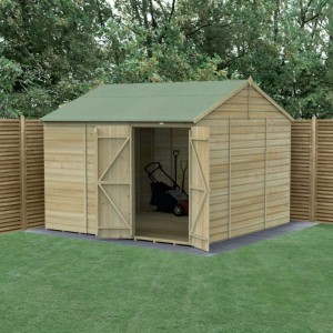Beckwood Shiplap Pressure Treated 10 x 10 Double Door Reverse Apex Shed