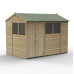 Beckwood Shiplap Pressure Treated 10 x 6 Double Door Reverse Apex Shed (Four Windows)