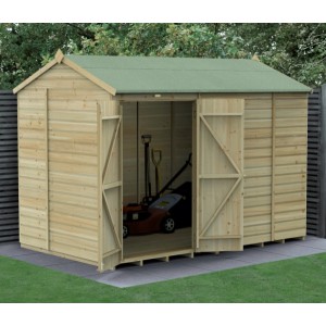 Beckwood Shiplap Pressure Treated 10 x 6 Double Door Reverse Apex Shed