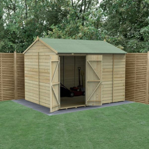 Beckwood Shiplap Pressure Treated 10 x 8 Double Door Reverse Apex Shed (No Windows)