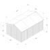 Beckwood Shiplap Pressure Treated 15 x 10 Double Door Reverse Apex Shed
