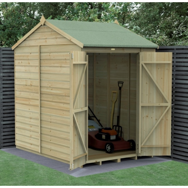 Beckwood Shiplap Pressure Treated 5 x 7 Double Door Reverse Apex Shed (No Windows)