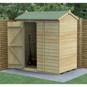 Beckwood Shiplap Pressure Treated 6 x 4 Reverse Apex Shed (No Windows)