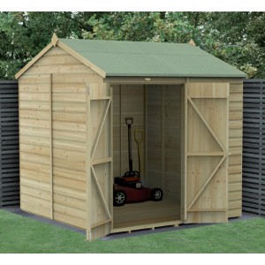 Beckwood Shiplap Pressure Treated 7 x 7 Double Door Reverse Apex Shed (No Windows)