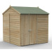 Beckwood Shiplap Pressure Treated 7 x 7 Double Door Reverse Apex Shed (No Windows)