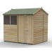 Beckwood Shiplap Pressure Treated 8 x 6 Double Door Reverse Apex Shed (Two Windows)