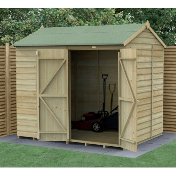Beckwood Shiplap Pressure Treated 8 x 6 Double Door Reverse Apex Shed