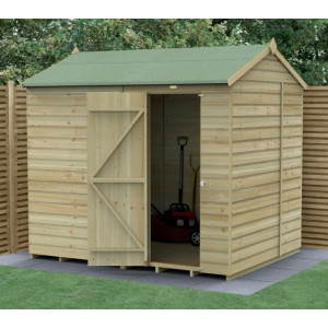 Beckwood Shiplap Pressure Treated 8 x 6 Reverse Apex Shed (No Windows)