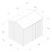 Beckwood Shiplap Pressure Treated 8 x 6 Reverse Apex Shed