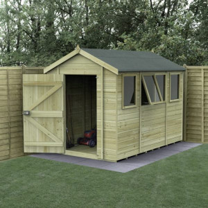 Timberdale Tongue & Groove Pressure Treated 6 x 10 Apex Shed (Four Windows)