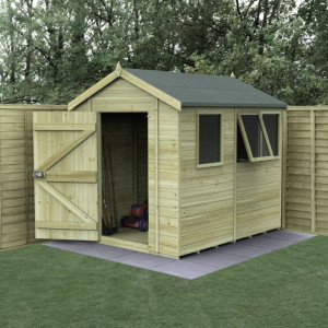 Timberdale Tongue & Groove Pressure Treated 6 x 8 Apex Shed (Three Windows)